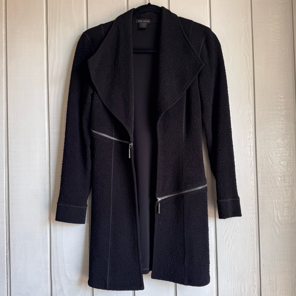 Eva Varro Black Open Front Jacket - image 2